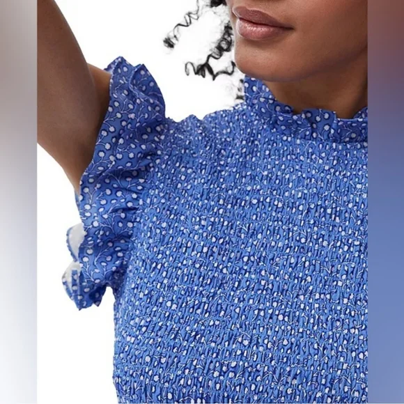 FRENCH CONNECTION Blue Elao Verona Mini Dress - Picture 6 of 13